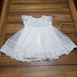 White Toddler Dress w/ Tule - Size 2T